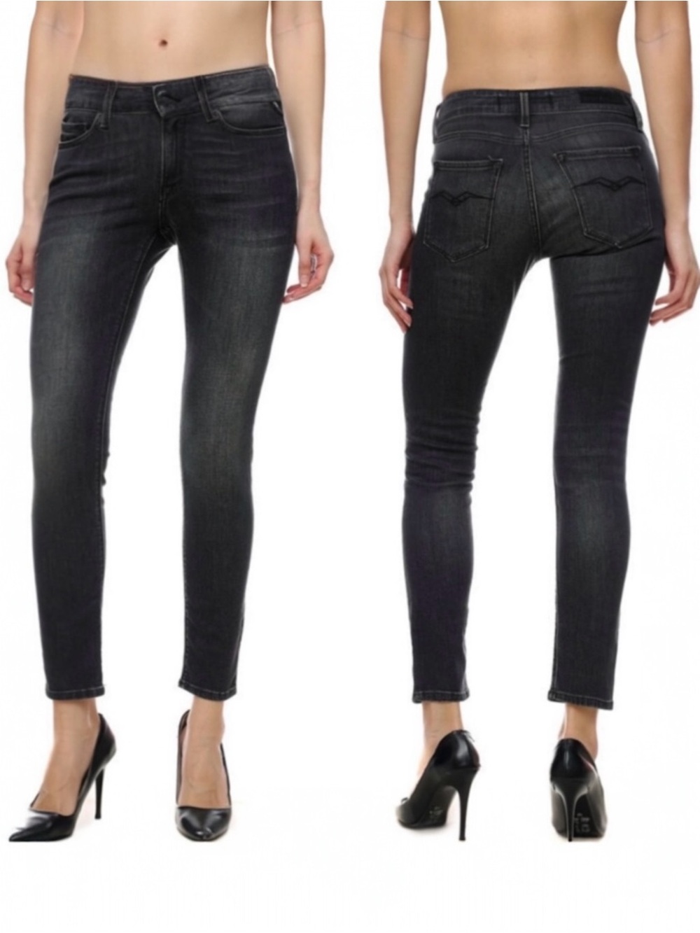 Mother The Looker High Waisted Jeans Black Hawk Skinny Denim Size 25